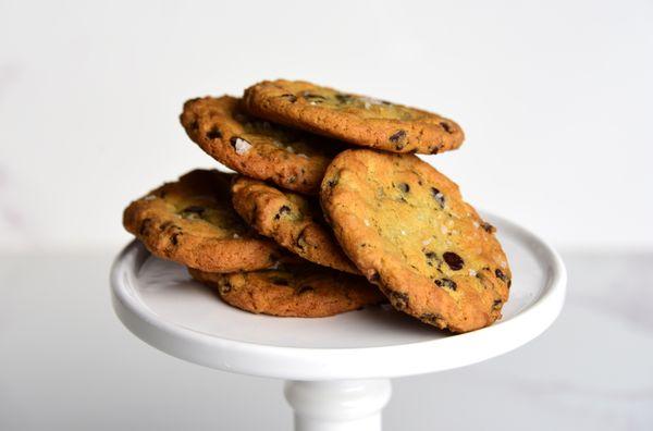 Salted chocolate chip cookies