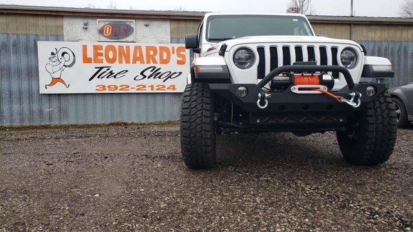 Customers jeep. Installed with wheels, lift, and tires!