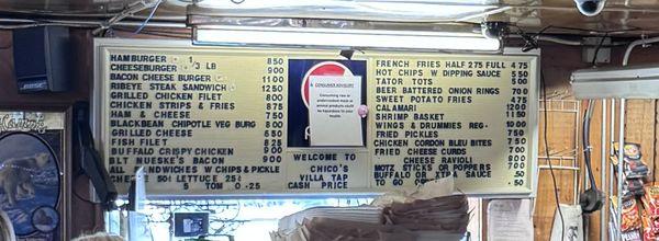 Old school menu