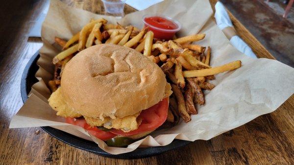 Fish Sandwich with fries