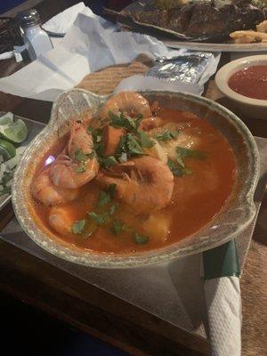 Fish and shrimp caldo