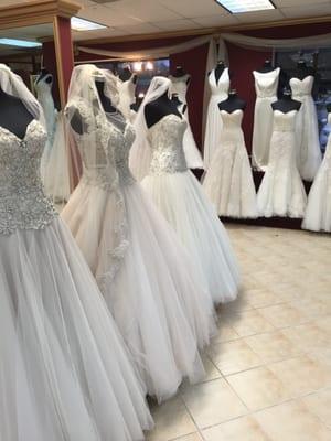 We display all of our dresses on mannequins for your viewing pleasure!