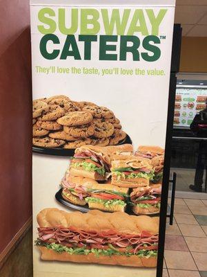 Subway will will cater your Party...  They'll love the taste, you'll love the value!!