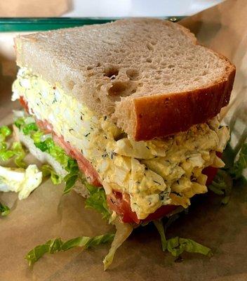 Generously portioned egg salad