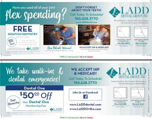 Ladd Dental Group of Bunker Hill promotions. Learn more at www.LaddDental.com