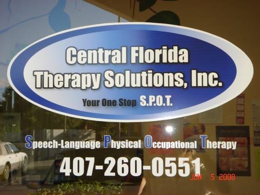 Central Florida Therapy Solutions-Your One Stop SPOT for Speech, Physical and Occupational Therapy since 2000.