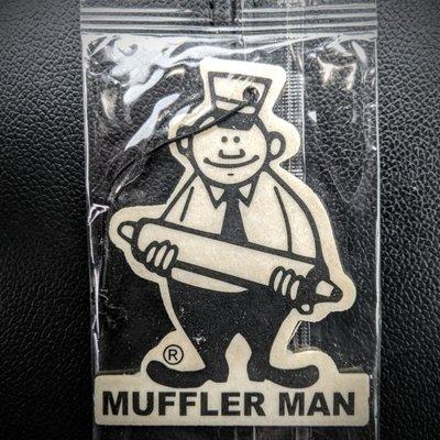 Complimentary Muffler Man Air Freshener