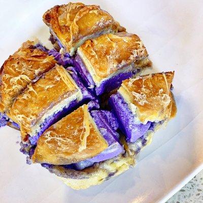 Grilled ensaimada ube ice cream sandwich!