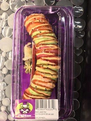 rainbow roll with sauce