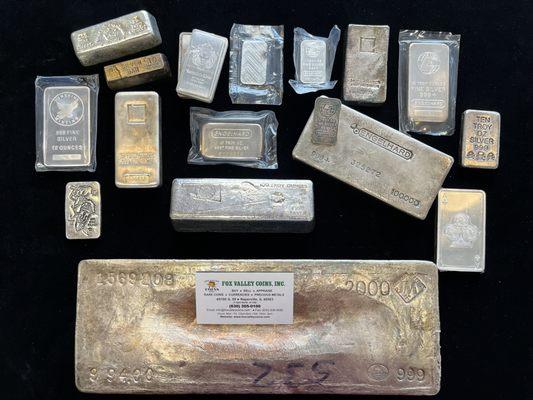 Is Large enough to conduct any Size transaction! From 1 oz silver bars up to 1,000 oz silver bars!!