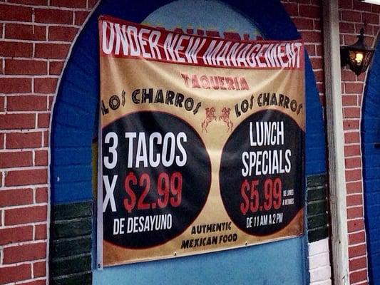 Under new management - Taqueria Los Charros: Magnolia Park, Houston, TX