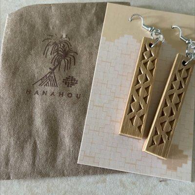 My new ohe (bamboo) earrings