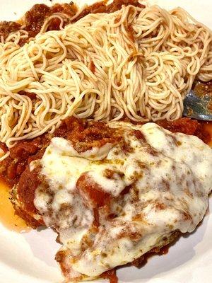 Chicken Parmigiana and Angel Hair Pasta