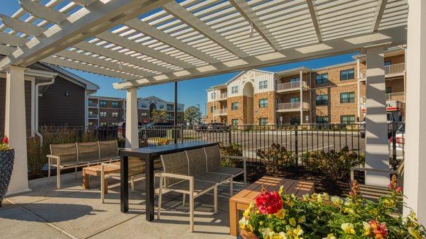 Enjoy a breeze under the pergola!