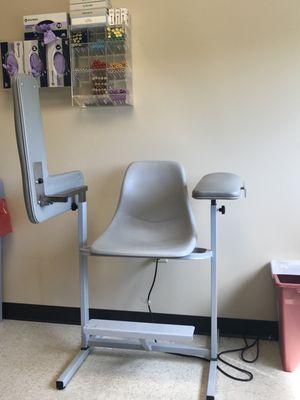 Chair for blood draw