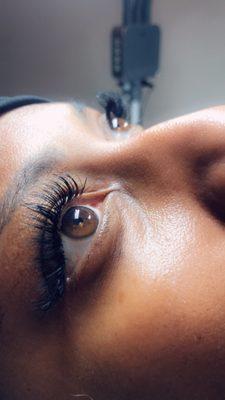 lash extensions mink . Medium to full look