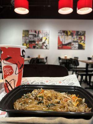 Japchae & Fountain drink