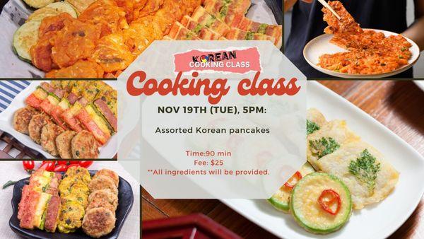 Nov 19 Cooking class!