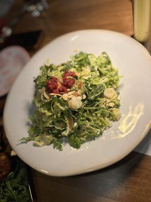 Shaved Brussel Sprout salad