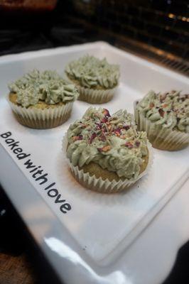 gluten free matcha vanilla cupcakes