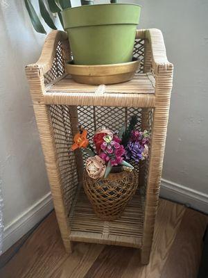 Rattan plant stand and vase!