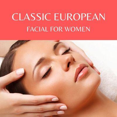 Basic Facial for women with all necessary steps: Cleansing, Exfoliation, Massage, Mask, Eye, Lip & Face creams. Great for pregnant women.