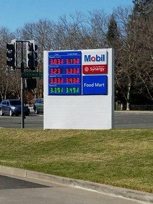 They have there sign updated for Mobil now.