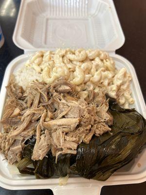 Kalua pork & lau lau plate lunch with 2 scoops salad