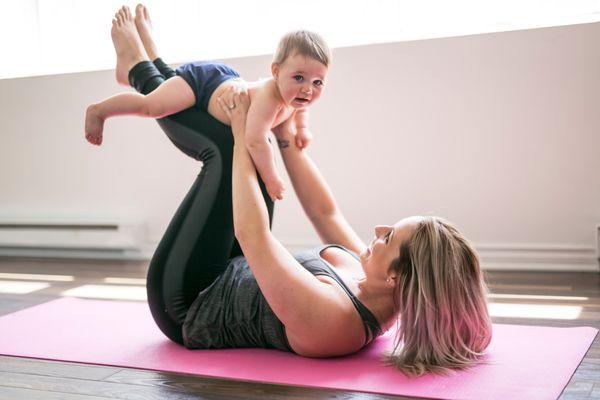 We offer mommy and me yoga classes for you and your baby.