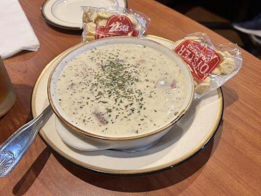 Bowl of Clam Chowder (or "Chowda") - homemade soup was excellent!