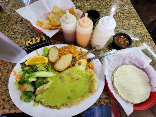 Fish fillet Poblano style is amazing!