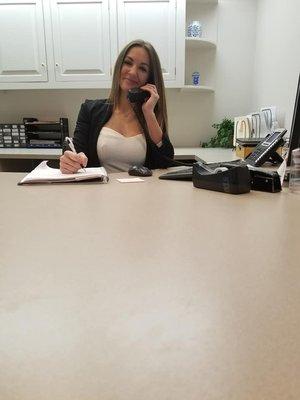 Samantha is always busy running the office behind the scenes!