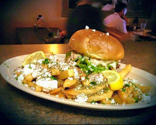 Chipotle burger and Greek fries always hits the spot.