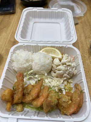 garlic shrimp platter