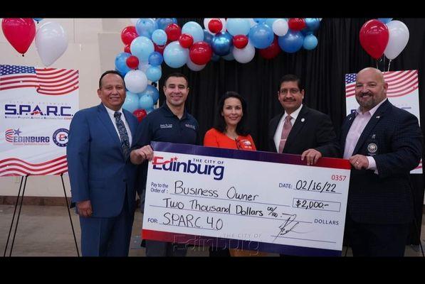 So proud of my City of Edinburg. Thanks for all you do for us local small businesses.