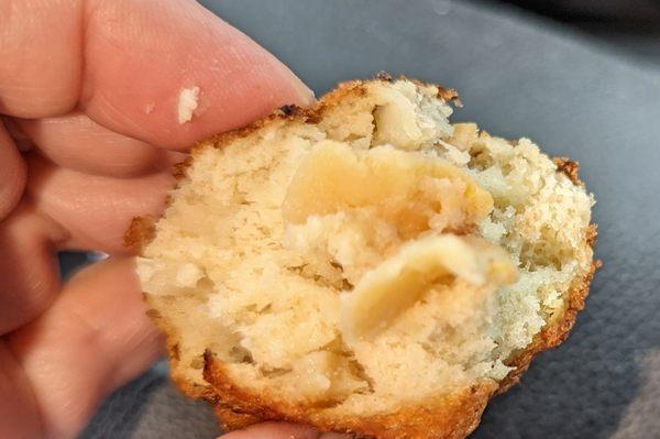 Inside clam cake -- little neck chunks?