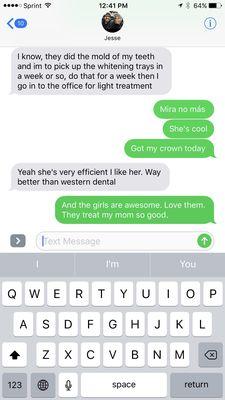 Brother and I talking about her and her staff.