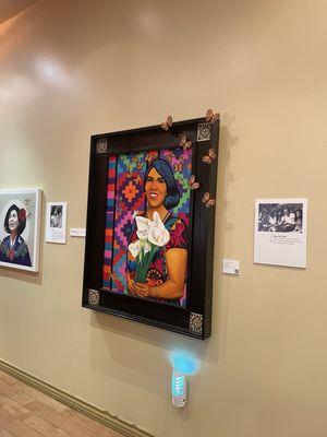 Beatiful Gloria Molina portrait made by a talented local artist, Richard Aguilar.