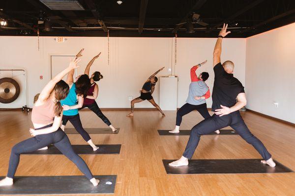 The Woods Yoga vinyasa class