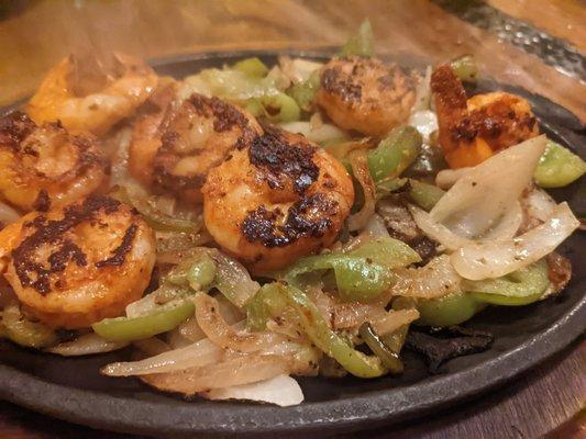 Shrimp fajitas