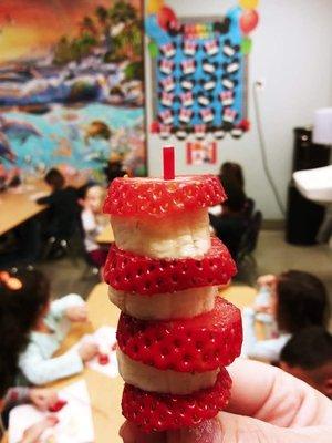 Edible food art work created by Preschooler's!