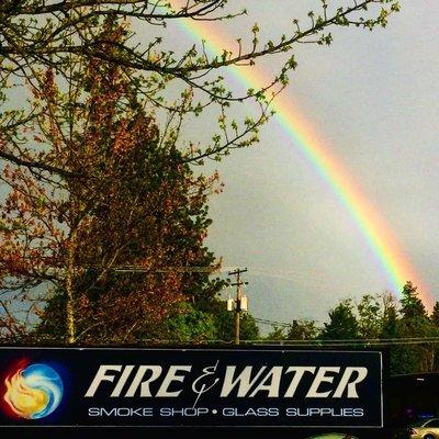 It technically *does* take fire & water to create a rainbow ; )