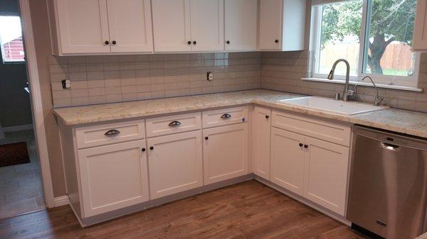 Kitchen remodel!  Cabinets, countertops, subway tile backsplash and appliences.