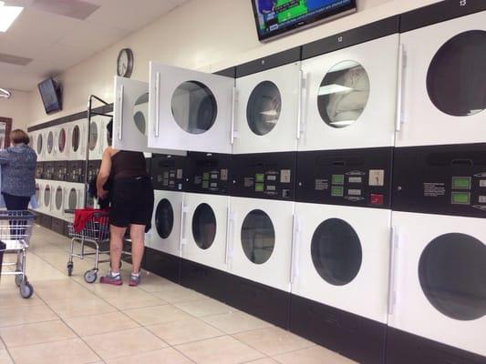 Wall of dryers