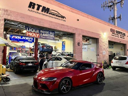 Body kit installed for Supra