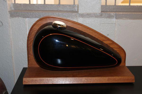 Motorcycle gas tank urn