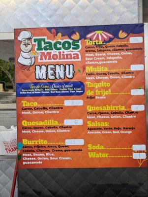 Menu 480-309-3999