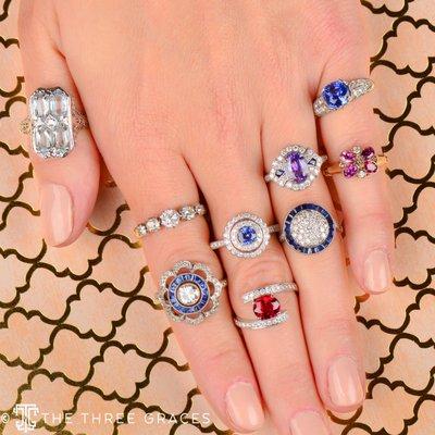 Unique diamond antique &amp; vintage rings for sale