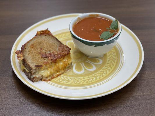 Grilled cheese and tomato soup of the day!