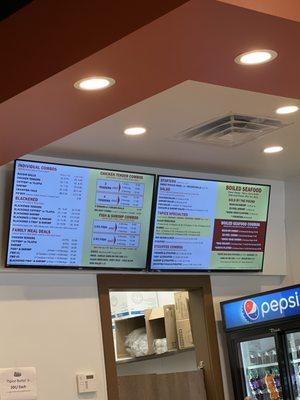 Menu board May 2023